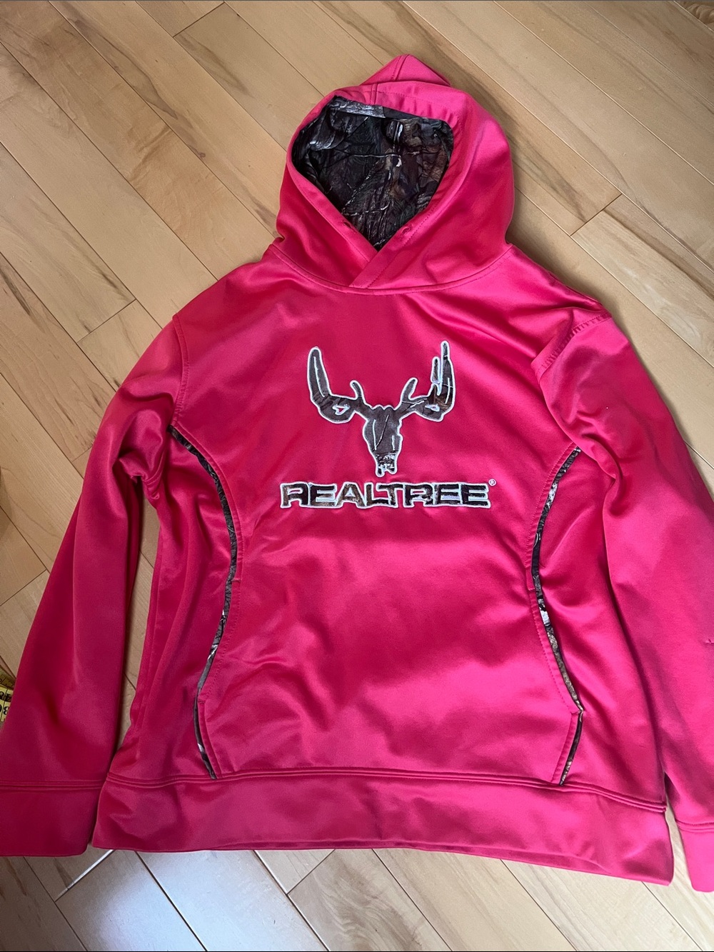 Realtree Pink Camo Pullover Hoodie Women’s Large Hunting Country Western Outdoor